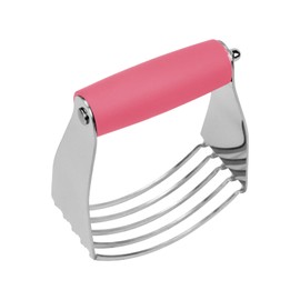 Dough Blender Heavy Duty Pastry Cutter Stainless Steel Butter Cutter Professional Baking Tool For Mixing Flour Butter (Pink)