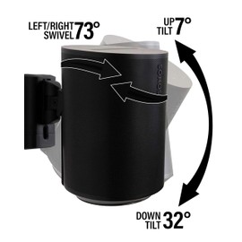 Sanus Speaker Wall Mounts for Sonos Era 100™ Pair - Swivel & Tilt Speaker Mount with Easy 15-Minute Install - White Sonos Speaker Mount 2-Pack…