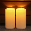 NURADA Large Outdoor Solar Candles Waterproof - 8" x 4"
