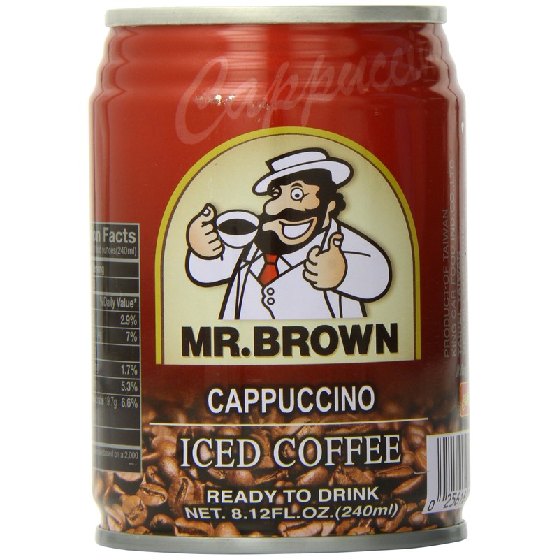 Mr. Brown Iced Coffee, Cappuccino, 8.12 Fl Oz (Pack of