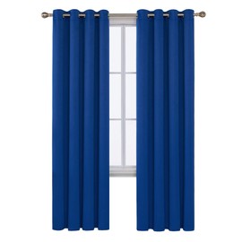 Deconovo Royal Blue Living Room Curtains, Blackout Drapes, Soundproof Curtain Panels, Thermal Window Curtains (Royal Blue, 52x84 Inch, Set of 2)