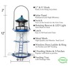 Solar Bird Feeder for Outdoors Hanging Wild Metal Bird Feeders,14"