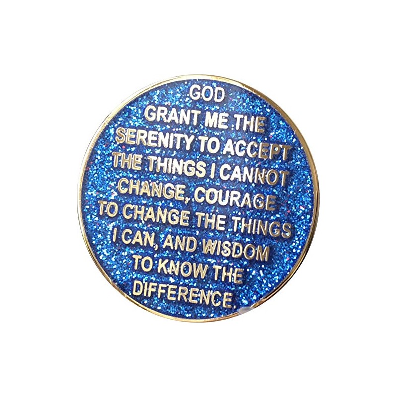 GORLENKE30 Year AA Medallion Reflex Blue Glitter Gold Plated Color