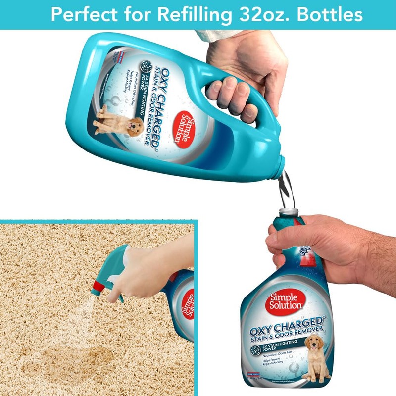 Simple Solution Oxy Charged Pet Stain and Odor Remover, Eliminates