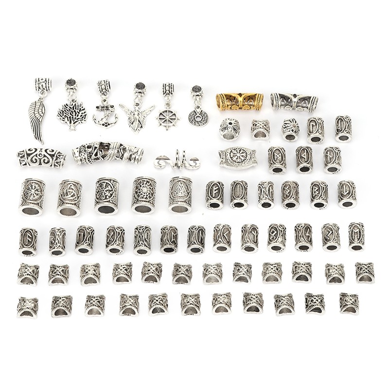 106pcs Dreadlocks Hair Rings Alloy Different Shapes Exquisite Patterns Hair