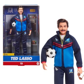 Barbie Muñeca Ted Lasso Entrenador con Chándal Azul AFC Richmond                                                                                      