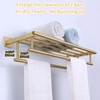 Bathroom Towel Shelf with Holder, Angle Simple SUS304 Stainless Steel