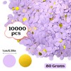 10000Pcs Purple & Gold Biodegradable Confetti, 1cm Round Wedding Confetti