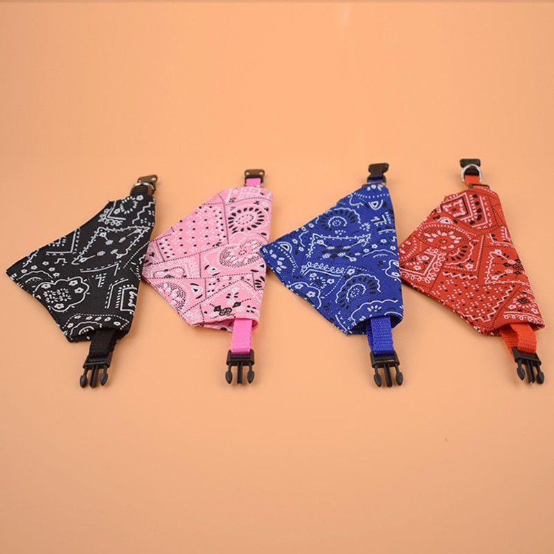 Ling & Bai 2Pcs Dog Bandana Collar Adjustable Boho Pet