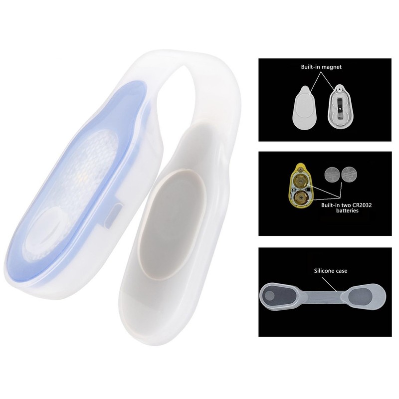 LED Flashlight Clip On Flashlight Nursing Night Light Clip Hands
