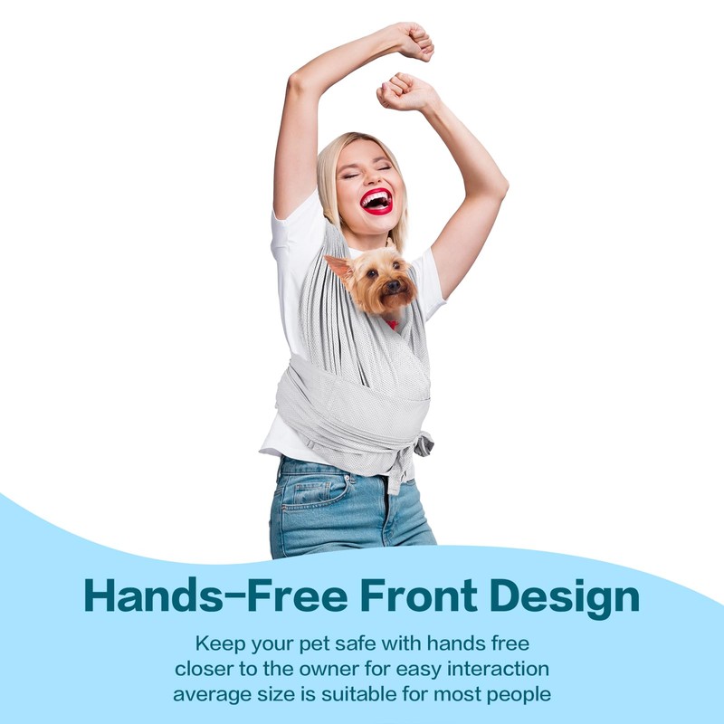 Dog Sling Carrier for Small Dogs, Front Handsfree Cat Sling