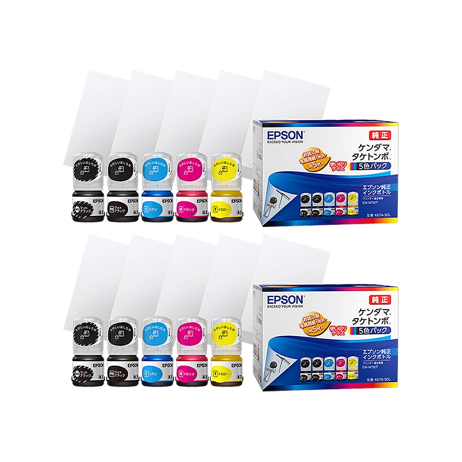 Genuine Epson KETA-5CL KEN-MB/TAK-PB/TAK-C/TAK-M/TAK-Y Ink Bottle, 2 ...