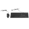 Keyboard and Mouse Combo Black Waterproof 104 Keys Anti Slip