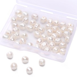 BEADIA Natural Pearl Beads Potato 6-7mm White Freshwater Cultured Loose Gemstone Beads for DIY Jewelry Making 13.8''/Strand HQ