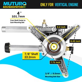 MUTURQ Vertical Pressure Washer Pump, 7/8" Shaft Replacement Pump for Power Washer, 3000 PSI 2.5 GPM, Compatible with Troybilt, Honda, SRMW22G26-EZ, 311966GS, Front Facing Inlet