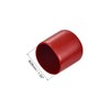 sourcing map 20pcs Round Rubber End Caps 1"(26mm) Burgundy Red