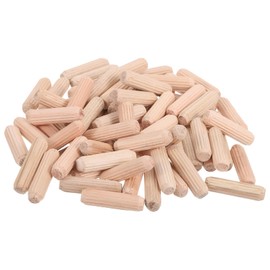 sourcing map 200 Pcs Wooden Dowel Pins, 8 x 30mm (0.31 x 1.18 Inch) Wood Dowels Rods, Fluted Dowel Joints for Grooved Woodworking Furniture Craft