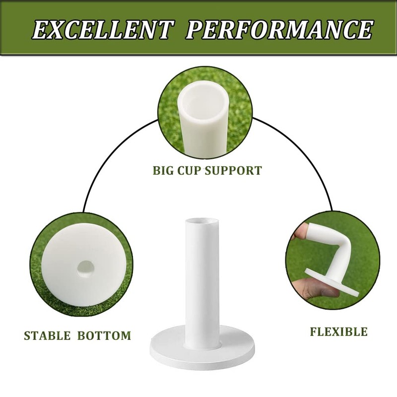 MAZEL Premium Rubber Golf Tees Pack of 6 - High