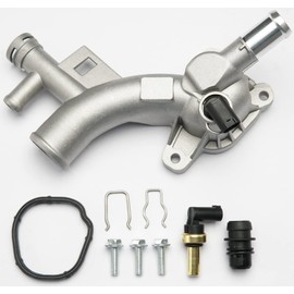 Aluminum Engine Coolant Thermostat Housing Water Outlet Compatible with 2011-2016 Chevy Cruze, 2012-2020 Chey Sonic, 2015-2020 Chevy Trax, 2013-2021 Buick Encore 1.4L Replaces 25193922, 902-846