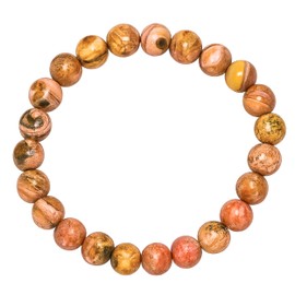 Amazing Gemstone Rhodochrosite Bracelet, Gifts For Men & Women - Protection Healing Crystal - 8mm Gemstone Beaded Stretchable Bracelet, Pulseras Para Hombres Mujer Stocking Stuffers