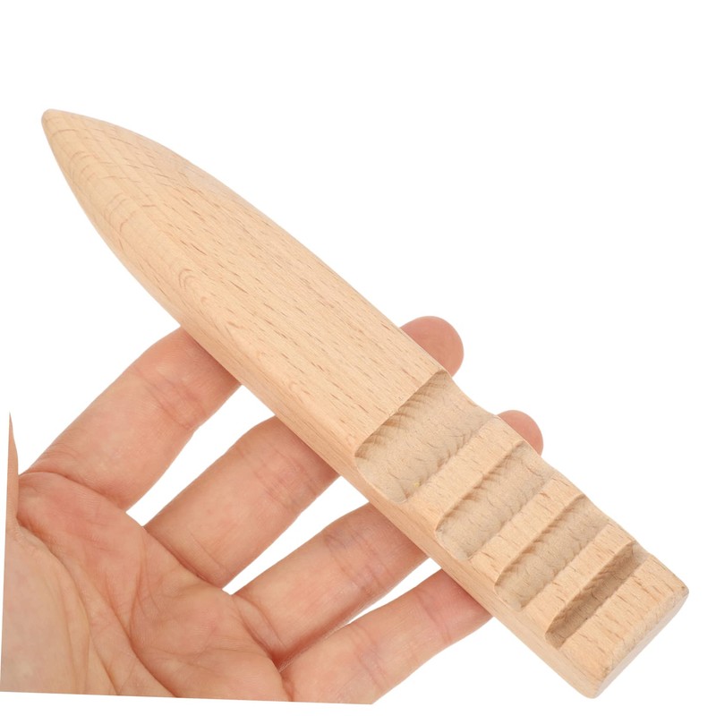 Ciieeo 2sets Leather Edge Burnisher Tool Beech Craft Polisher for