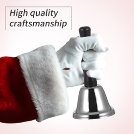 Santa Bell, Gold Table Bell, Santa Bell, Christmas Costume Accessory