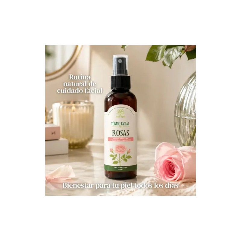 Tónico Facial Rosas Hidratante Y Refrescante Piel 120ml Todo Tipo