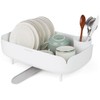 carrotez Split-Design Small Dish Drying Rack, Space-Saving Dish Drainer for