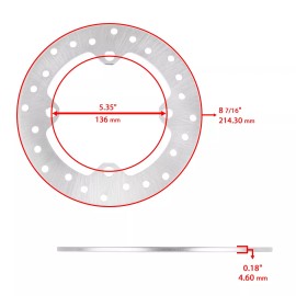 Caltric Front and Rear Brake Rotor Disc w/ Pad Fits Can-Am Commander 800 2011- 2016