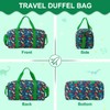 Dinosaur Duffel Bag,RAVUO Water Resistant Kids Overnight Sports Bag Weekender