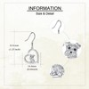 YAFEINI Schnauzer Earrings 925 Sterling Silver Schnauzer Dangle and Drop