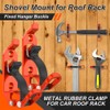 Wotendy 6pcs Shovel Mount for Roof Rack, Metal Rubber Clamp
