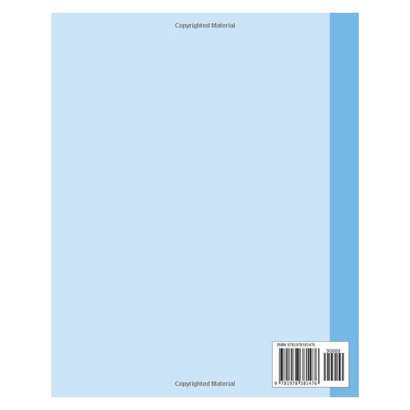  Sketchbook: Two Tone Light Blue 8x10 - BLANK JOURNAL
