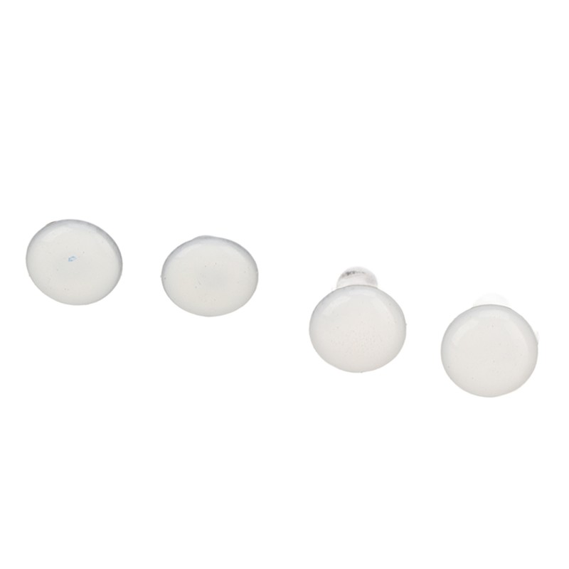 500 Sets Leather Rivets 6x8mm Iron White Round DIY Plating