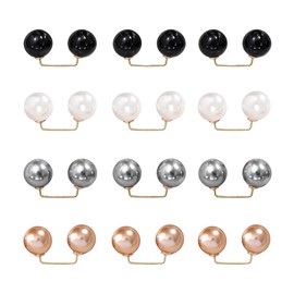 VLUNT 12 Pcs Pearl Safety Pins for Clothes Decorative Small Safety Pins