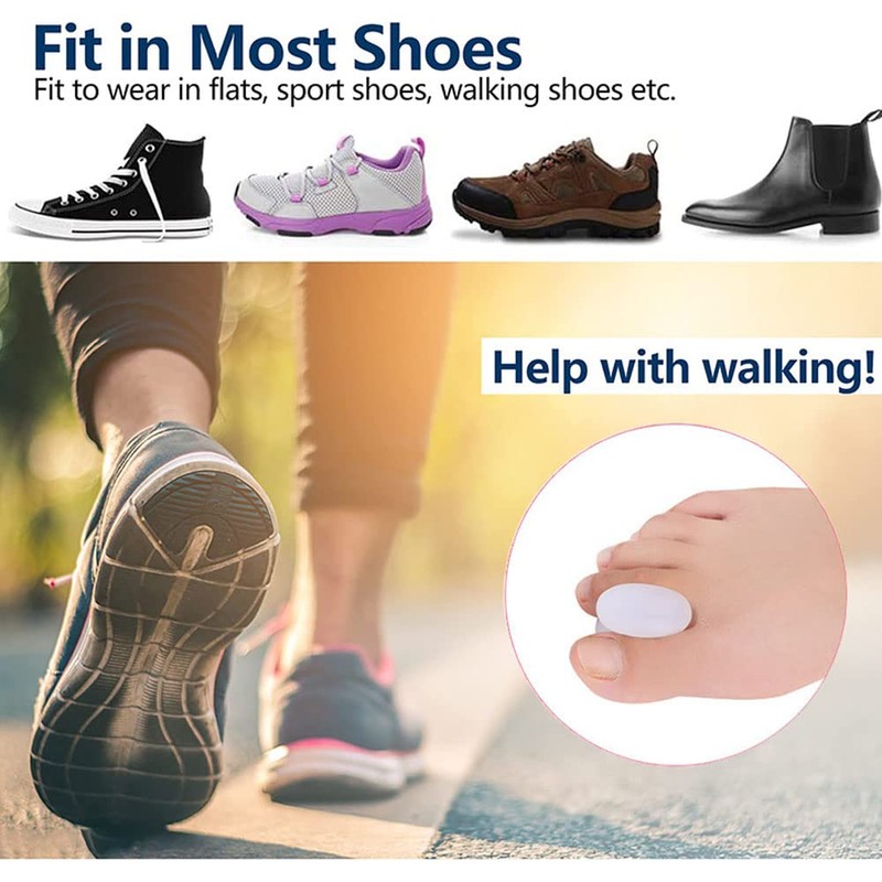 4pair Separator Corrector Protector Pain Bunion Gel Straightener Toe Spreader