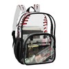 Clear Backpack Transparent School Backpack Heavy Duty PVC Bookbag Baseball