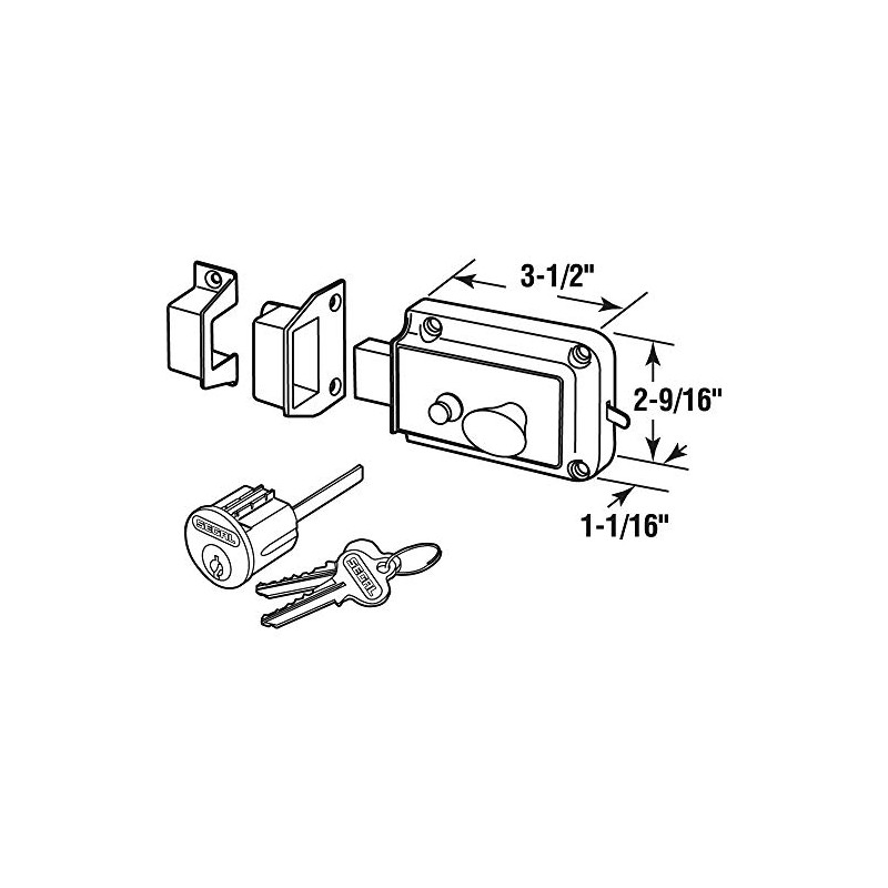 Segal SE 13222 Rim Deadbolt, Cast Bronze Construction, Polished Brass-Plated