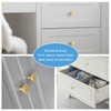 Furniture Knobs Gold, WEAVERBIRD 4 Pieces Zinc Alloy Brushed Brass
