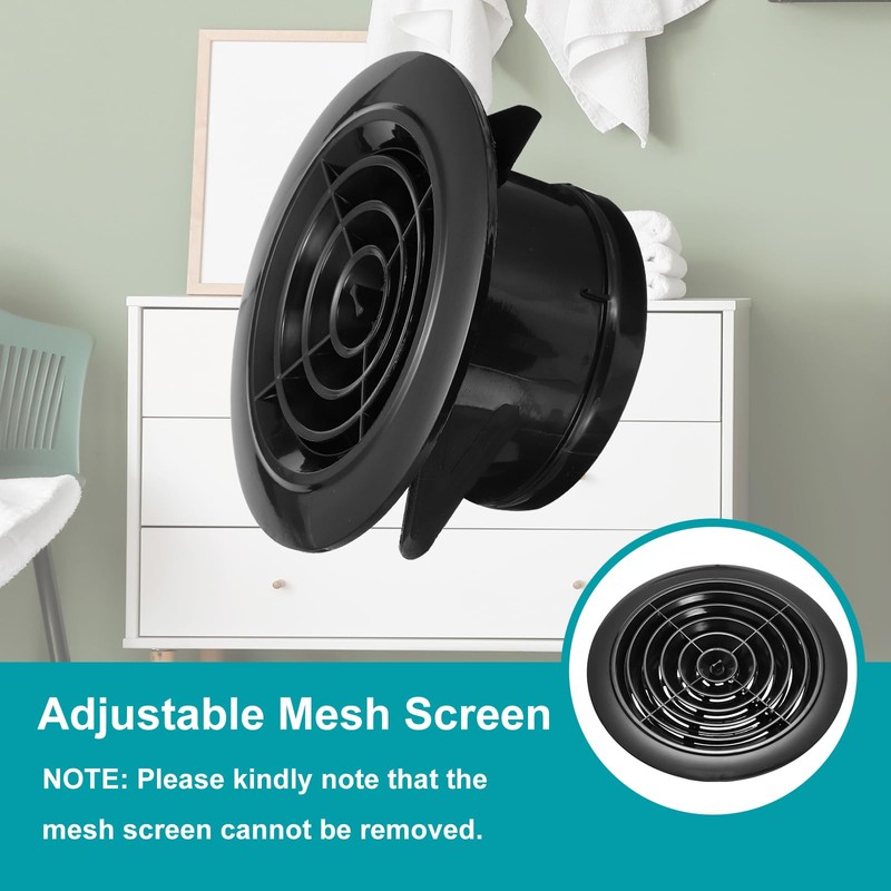 PATIKIL 4 Inch Round Air Vent Cover, 2 Pack Soffit