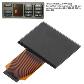 Akozon ACC LCD Display Resin Car Air Conditioning Panel Replacement Fit for SAAB 1999-2003 Climate Control Panel