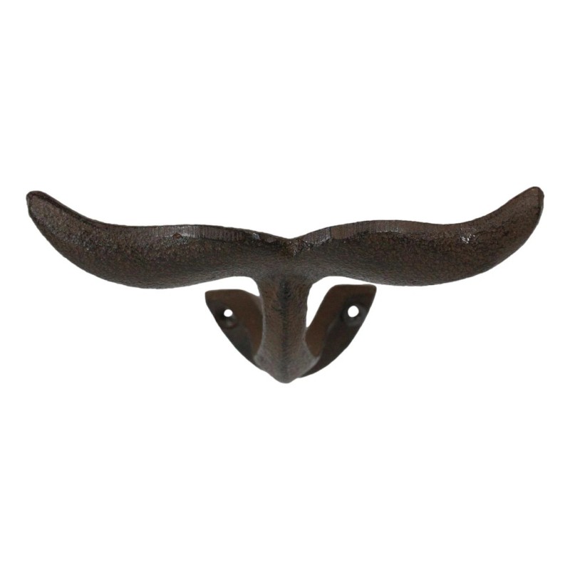 Set of 2 Cast Iron Nautical Baleen Blue Whale Tail