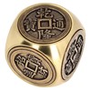 Metal Figertip Rotating Cube Embossed 6 Sided Anti Anxiety Stress