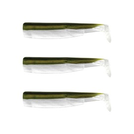 FIIISH Black Minnow 3 Fishing Lure Bodies - Kaki/White, Size 160