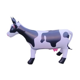Milageto Inflatable Animal Cow Farm Animal Photo Props Large Cow Figure 35.43inchx23.62inch for Home Beach Party Supplies Kids Gifts