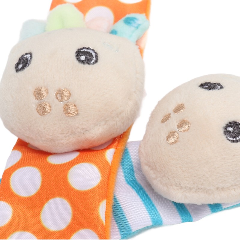 4pcs Baby Rattle Socks Cute Octopus Shape Soft Light Adjustable