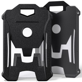 Uniclife Heavy Duty ID Card Holder Vertical Hard Plastic Case with Transparent Window and Fixed Clip Sturdy Card Protector for Office School ID Credit Cards Driving Licenses Pack of 2