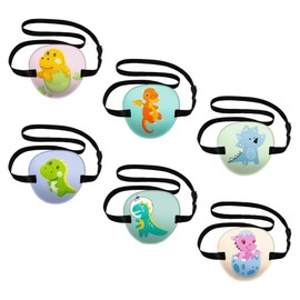 FOMIYES 6 Uds Parches para Los Ojos para Niños Parche Elástico para El Ojo Perezoso 3D Parche para El Ojo Ajustable Cosplay Gafas de Pirata para Un Ojo Derecho O Izquierdo Ambliopía