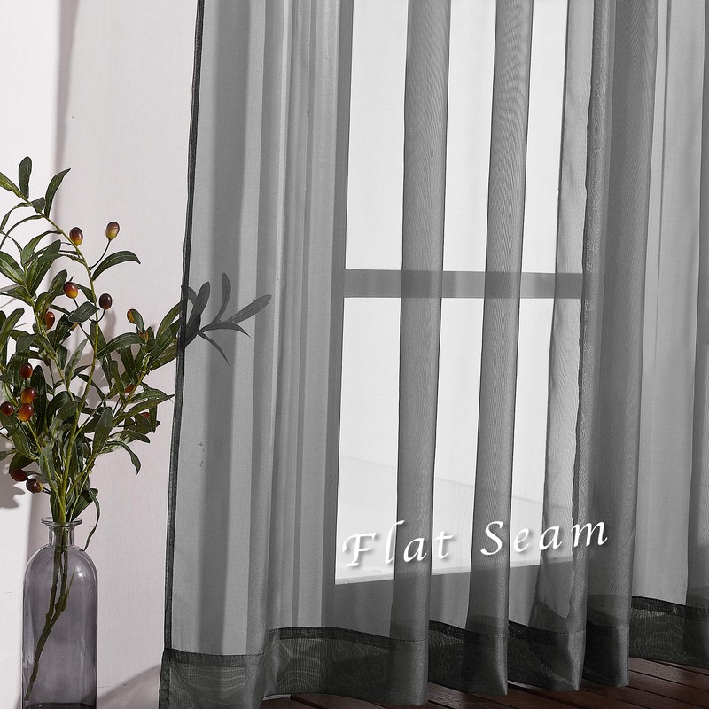 NICETOWN 45 Inch Sheer Curtains - Grommet Top Window Treatment
