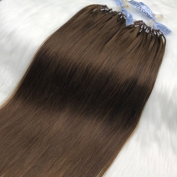 GOOFIT Hair Extensions Micro Loop Human Hair Extensions Remy Hair